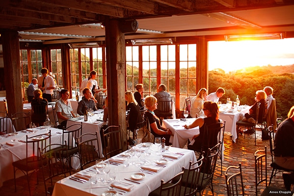Dining at sunset
