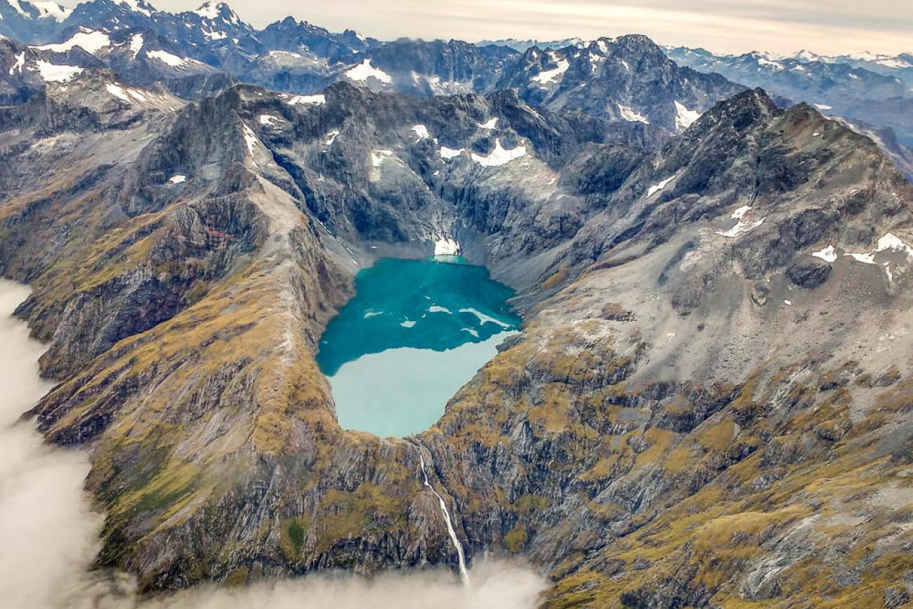 Above the Southern Alps on the Milford Sound to Queenstown flight
