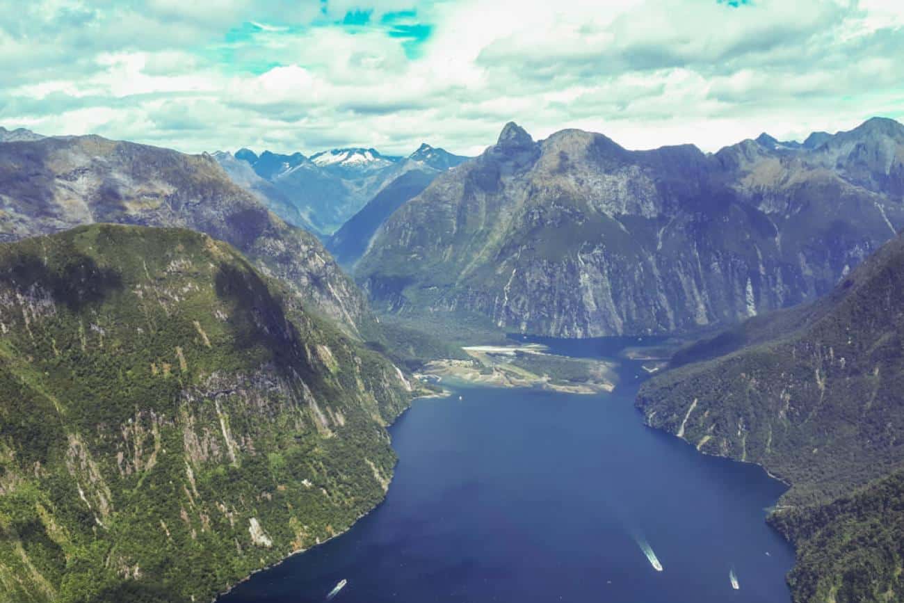 Looking back down Milford Sound