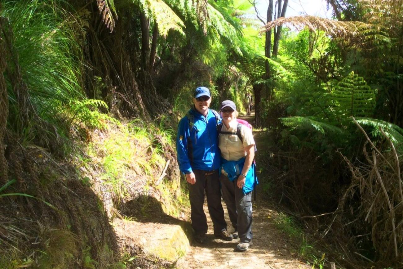 Walking in the forest at Abel Tasman
