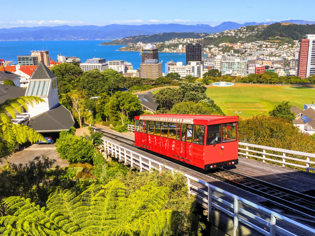 Views of Wellington Harbour from the Cable Car
