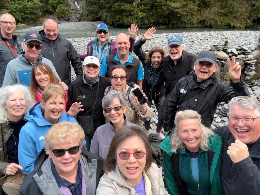 MoaTrek tour group in Mt Aspiring National Park, New Zealand