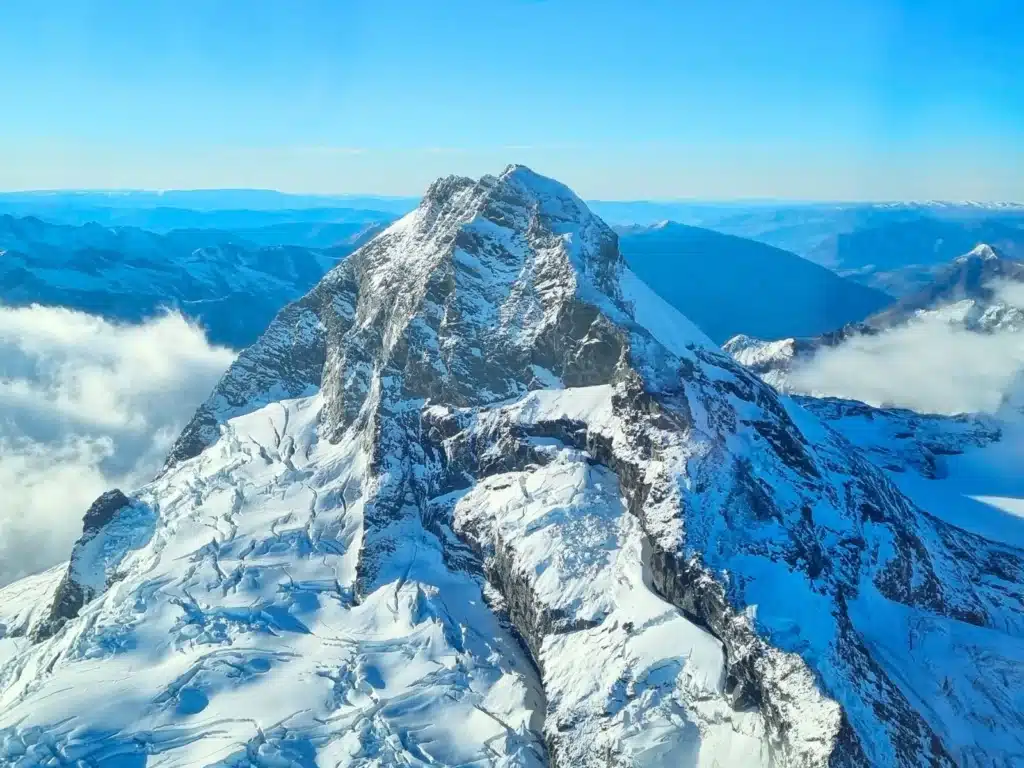 Views of the Southern Alps from a scenic flight