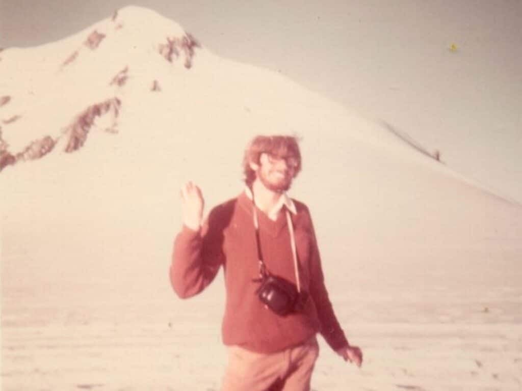 John from Queensland travelling with MoaTrek 972-1973, on the snow.
